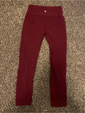 lululemon athletica Burgundy High-Rise Leggings